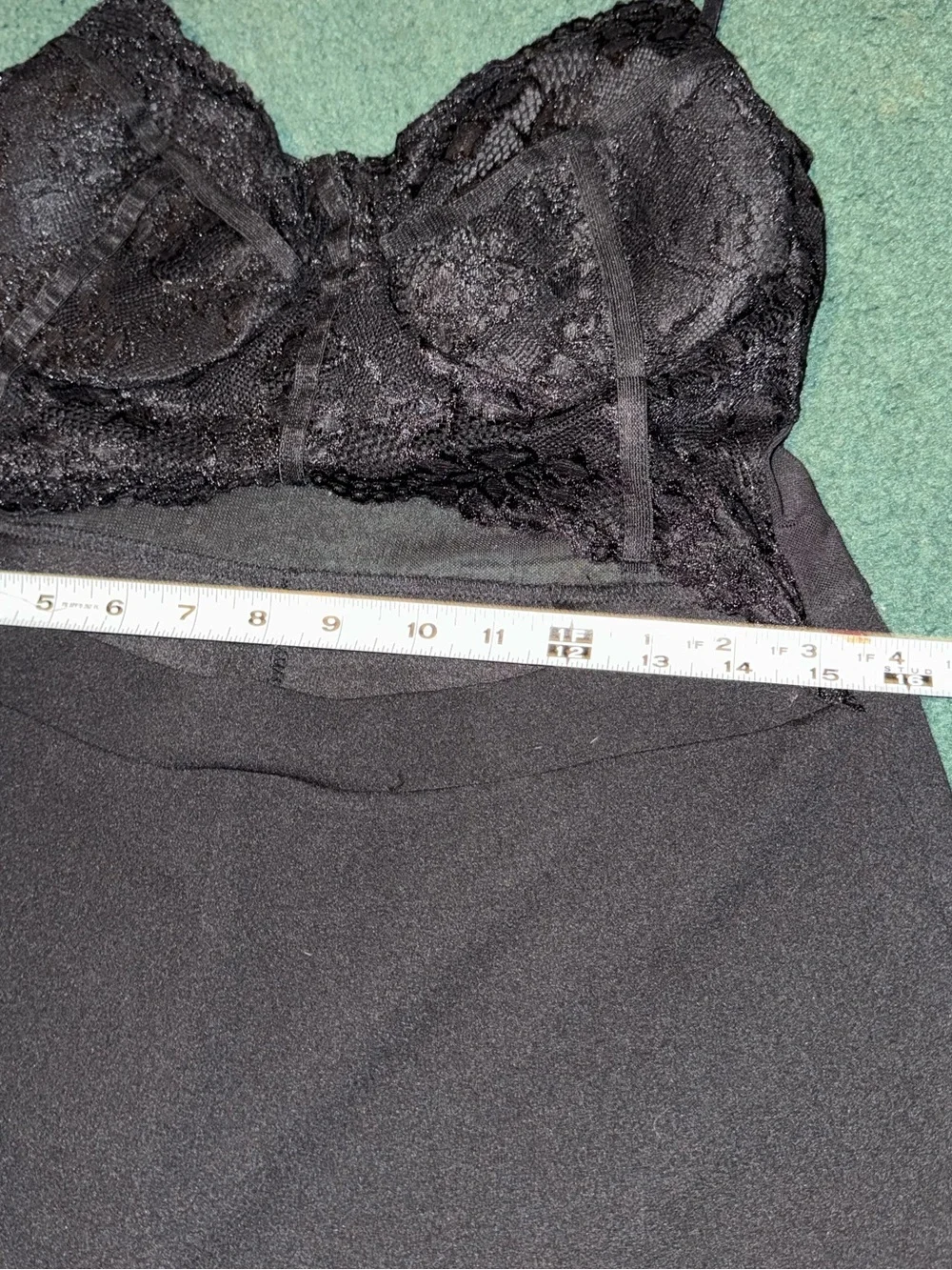 J for Justify Black Lace Chemise-Inspired Jumpsuit
